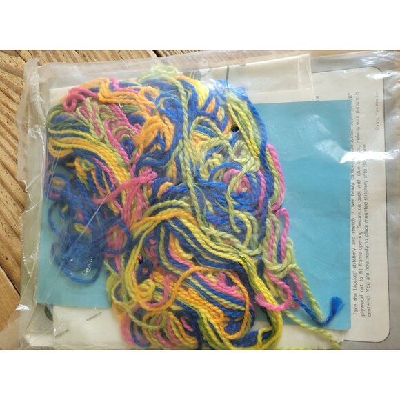 Cross Stitch Crewel/Cross Stitch Needlework Kit Birth record 14x14 cotton - Picture 4 of 4